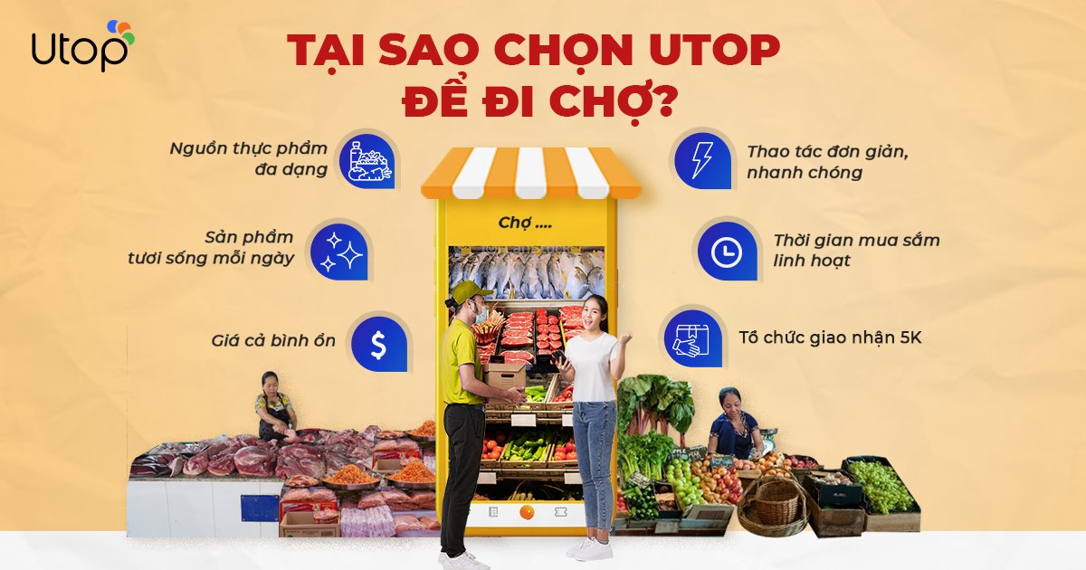 6 Tính năng đi chợ online Utop được đa số người dân TP.HCM yêu thích và tin dùng